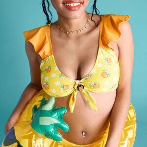 Strawberry shortcake orange blossom swim top